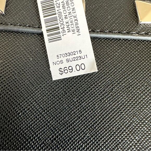 White House Black Market WHBM Sunflower Wristlet Clutch & Dust Bag Black - Picture 5 of 5